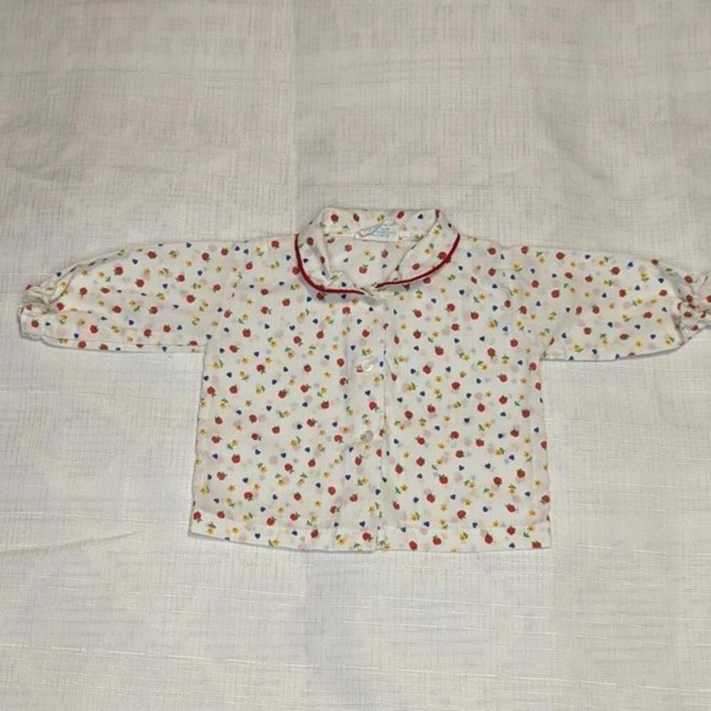 Catton Candy Baby Button‎ Down Top Vintage 1980's